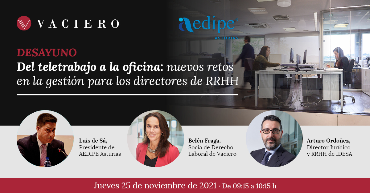 Del teletrabajo a la oficina: nuevos retos en la gestión para los directores de RRHH.